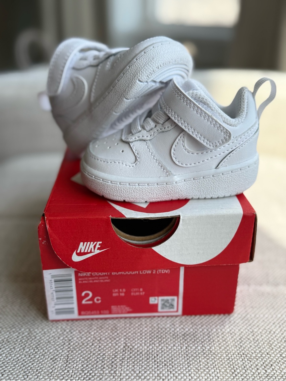 Nike Baby White Velcro Sneaker